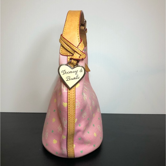 Dooney & Bourke Pink Mini Monogram Purse Y2K Vintage Canvas & Leather - Picture 4 of 16